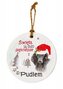 Zawieszka ceramiczna Boże Narodzenie Pudel