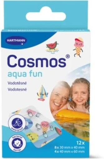 Cosmos Aqua Fun dětská voděodolná náplast 12 ks
