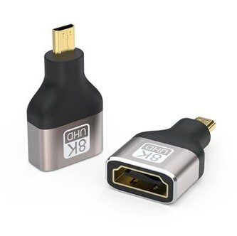 PremiumCord 8K Adapter HDMI Typ A samice - micro HDMI Typ D samec, kovová, pozlacená PremiumCord 8K Adapter HDMI Typ A samice - micro HDMI Typ D samec, kovová, pozlacená