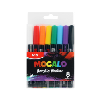 Popisovač M&G MOCALO Acrylic Marker, hrot 1 mm (sada 8 barev) Popisovač M&G MOCALO Acrylic Marker, hrot 1 mm (sada 8 barev)