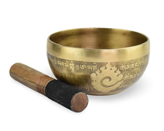 Tibetská mísa s paličkou zdobená č. 82 - 593 g - tón Dis