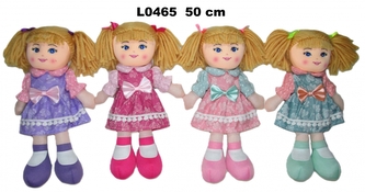 LALKA SZMACIANA 50CM SUKIENKA W KWIATY ROZ SA