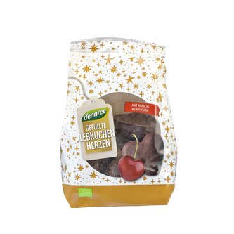 Perníčky s třešňovou náplní 125 g BIO   DENNREE