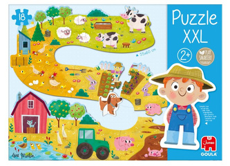 Puzzle dla dzieci XXL Farma Goula