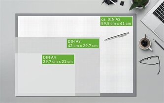 Podložka na stůl "Memo", 595 x 410 mm, 3 roční kalendář, + samolepicí bloček, SIGEL H6490 Podložka na stůl "Memo", 595 x 410 mm, 3 roční kalendář, + samolepicí bloček, SIGEL H6490
