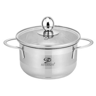 Hrnec nerez ¤14cm 1,1L s poklicí  MEYERHOFF MH-1311D