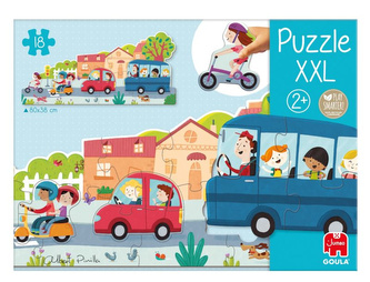 Puzzle dla dzieci XXL Pojazdy Goula