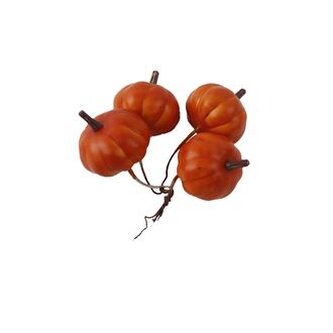 Dekorace dýně na drátku, 4 ks X7540