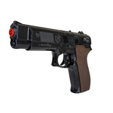 Kovová pistole serie 023 na kapslíkové kotoučky černá s pouzdrem