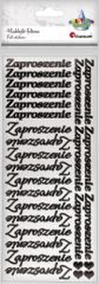 Naklejki foliowe napis Zaproszenie 28szt