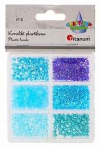 Koraliki plastikowe 6 rozmiarów 32g