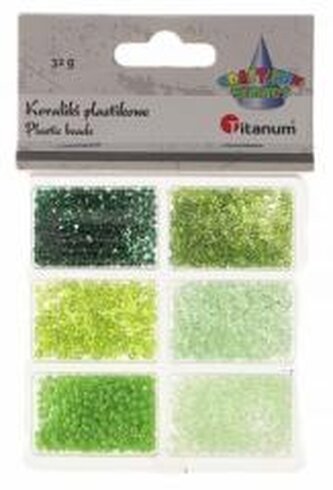 Koraliki plastikowe 6 rozmiarów 32g