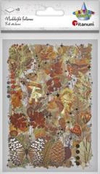 Naklejki foliowe 8 plansz liście, grzyby, szyszki