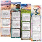 Kalendarz 2026 trójdzielny wąski płaski mix