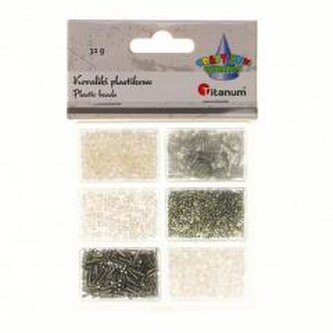 Koraliki plastikowe 6 rozmiarów 32g