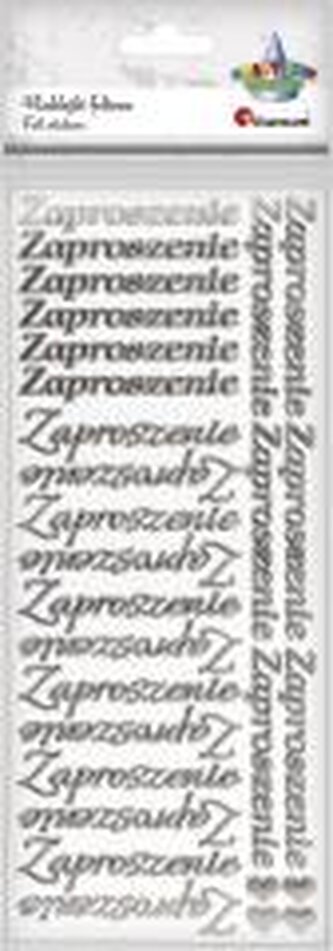 Naklejki foliowe napis Zaproszenie 28szt
