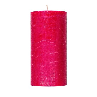 ARÔME Rustikální svíčka 5x10cm Obyčejná barva Rubínově červená