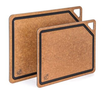 Prkénko krájecí G21 EcoCut z přírodní celulózy - sada 2 ks, hnědé Prkénko krájecí G21 EcoCut z přírodní celulózy - sada 2 ks, hnědé