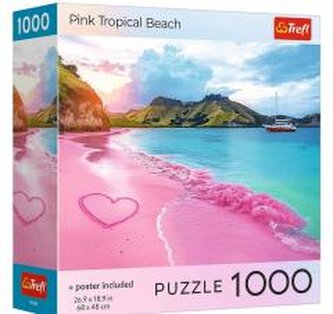 Puzzle 1000 USA Collection: Pink Beach TREFL