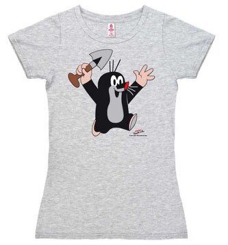 Dámské tričko Krteček: Juhu (L) šedá bavlna