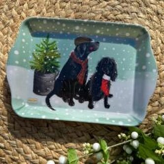 Taca mała Świąteczne psy przy choince Święta