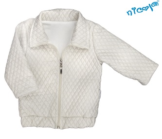 Kojenecká bunda Nicol, Paula - šedá/smetanová, vel. 98; 98 (2-3r); šedá; Bavlna, minky