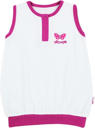 Nicol Tunička kr.rukáv vel. 68, bílá; 68 (3-6m)