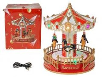 Pozytywka karuzela światło dźwięk USB