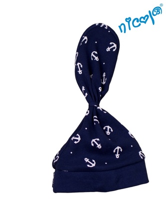 Kojenecký uzlík Nicol Sailor - tm. modrý, vel. 80/86; 80/86 (12-18m); granát; pro kluky