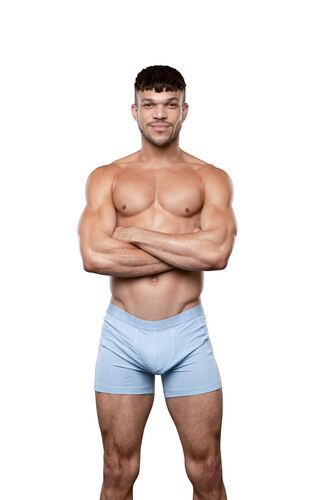 Pánské boxerky Andrew Christian modré MESH GYM (93636-PWBL) L