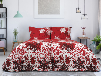 B.E.S. - Petrovice, s.r.o. Bavlněné flanelové povlečení české výroby - Červená zimní pohádka
