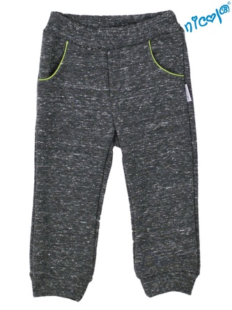 Kojenecké bavlněné tepláky Nicol, Boy - grafit, vel. 56; 56 (1-2m); grafit; pro kluky