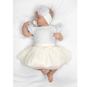 Tutu suknička NICOL PŘÁTELÉ - BIO bavlna - smetanová, vel. 80; 80 (9-12m)
