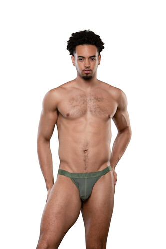Pánské slipy Andrew Christian zelené MESH GYM (93634-OLIVE) M