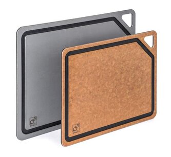Prkénko krájecí G21 EcoCut z přírodní celulózy - sada 2 ks, grafitové/hnědé Prkénko krájecí G21 EcoCut z přírodní celulózy - sada 2 ks, grafitové/hnědé