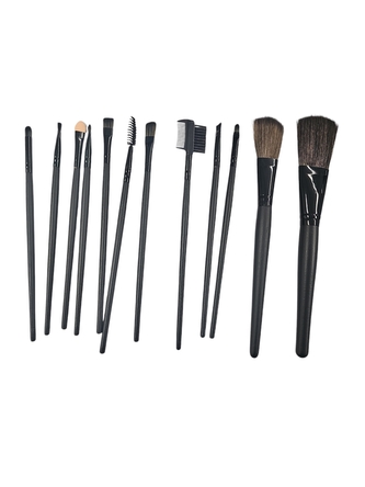 Leventi Sada profesionálních štětců na make-up kosmetické štětce v pouzdře - 12 ks