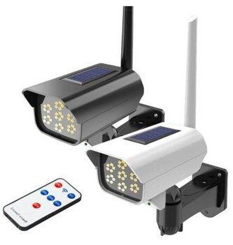 Leventi Solár LED světlo s dálkovým ovládáním a senzorem pohybu kamera maketa