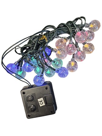 Leventi Solární zahradní girlanda 20x průhledný koule 5m