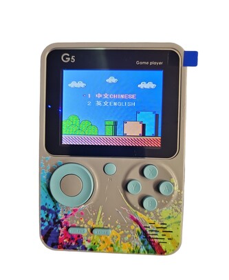 Leventi Kapesní herní konzole G5 Retro video-500 her-šedivá