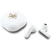 Guess 4G Metal Logo TWS Bezdrátová sluchátka bílá