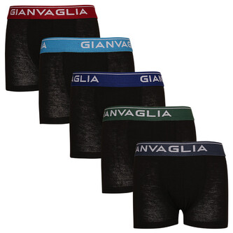 5PACK dětské boxerky Gianvaglia černé (026 - boys) 140