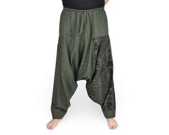 Harémové kalhoty aladin PATHA, zelená