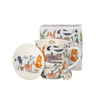 Kubek z zaparzaczem z zawieszką Koci Świat LENIWE KOTY Kubek z zaparzaczem z zawieszką Koci Świat LENIWE KOTY