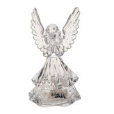 Plastový svíticí LED anděl (transparentní) 9,5 cm, 12/576