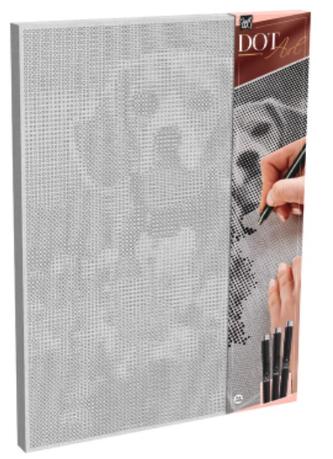 Malování na plátno - tečkování, 40 x 30 cm, pes DOT PAINTING