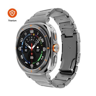 Fixed Titanový řemínek Titanium Strap pro smartwatch Samsung Galaxy Watch ultra, přírodní titan