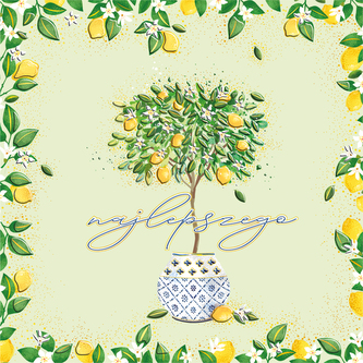 KARNET OKAZ 150X150 Z KOP DRZEWKO CYTRYN HE