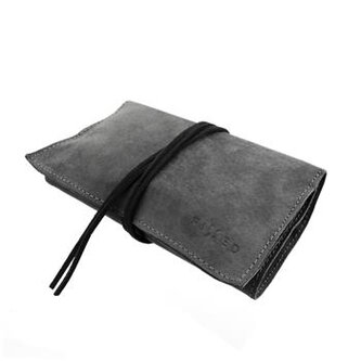 Fixed Kožené pouzdro pro cigaretový tabák, papírky a filtry, černá štípenková kůže