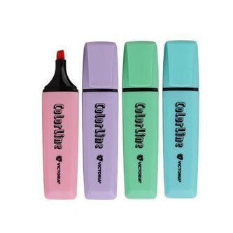 Zvýrazňovač "ColorLine", 4 pastelové barvy, 1-5 mm, VICTORIA OFFICE