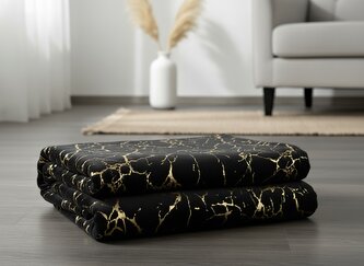 Deka z mikrovlákna FRANCIS černá/zlatá 150x200 cm MyBestHome
